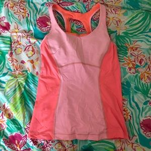 Pink and Orange Lululemon Tank Top